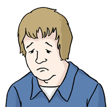Ein depressiver Mann Ein depressiver Mann