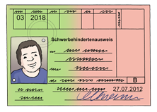 Ein Schwerbehinderten-Ausweis schwerbehindertenausweis